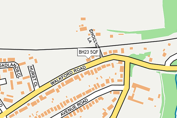 BH23 5QF map - OS OpenMap – Local (Ordnance Survey)