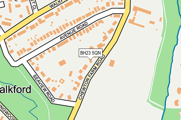 BH23 5QN map - OS OpenMap – Local (Ordnance Survey)