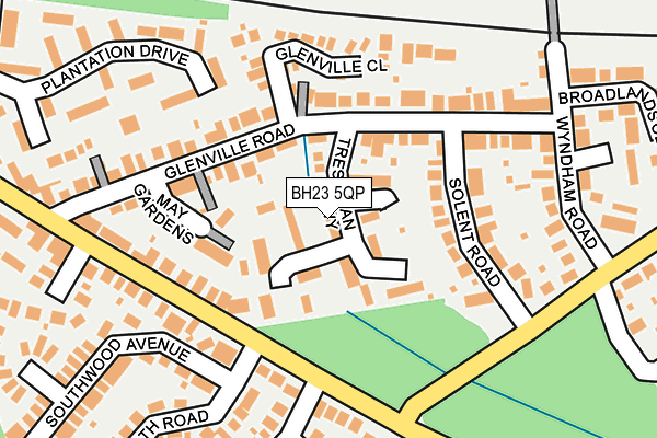 BH23 5QP map - OS OpenMap – Local (Ordnance Survey)