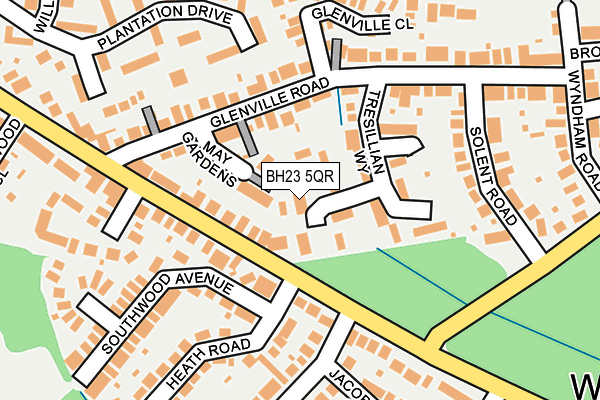 BH23 5QR map - OS OpenMap – Local (Ordnance Survey)