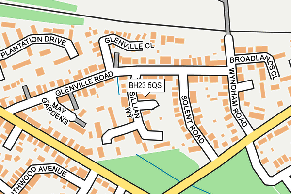 BH23 5QS map - OS OpenMap – Local (Ordnance Survey)