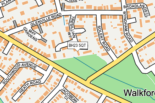 BH23 5QT map - OS OpenMap – Local (Ordnance Survey)