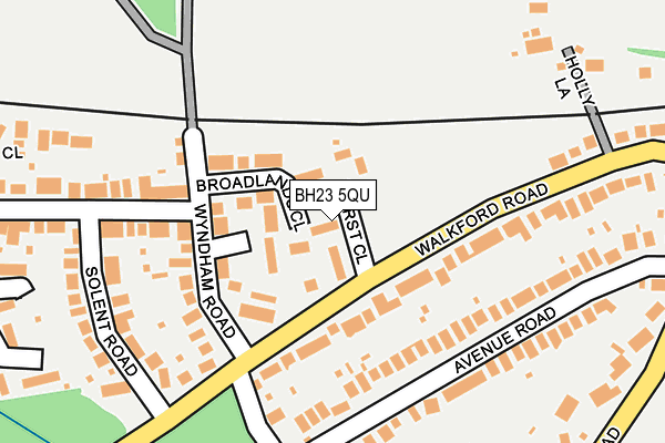 BH23 5QU map - OS OpenMap – Local (Ordnance Survey)