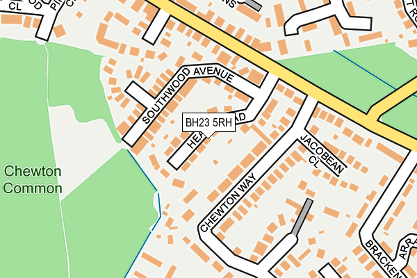 BH23 5RH map - OS OpenMap – Local (Ordnance Survey)