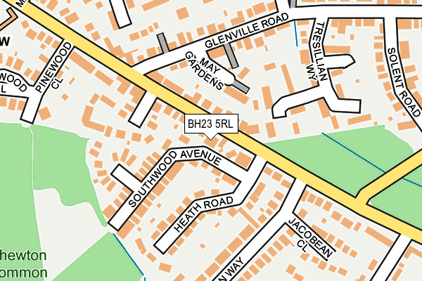 BH23 5RL map - OS OpenMap – Local (Ordnance Survey)