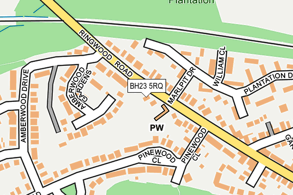 BH23 5RQ map - OS OpenMap – Local (Ordnance Survey)