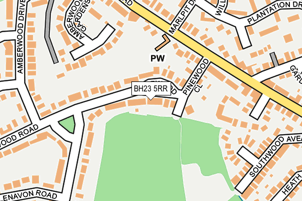 BH23 5RR map - OS OpenMap – Local (Ordnance Survey)