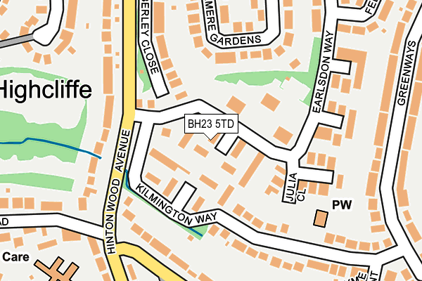 BH23 5TD map - OS OpenMap – Local (Ordnance Survey)