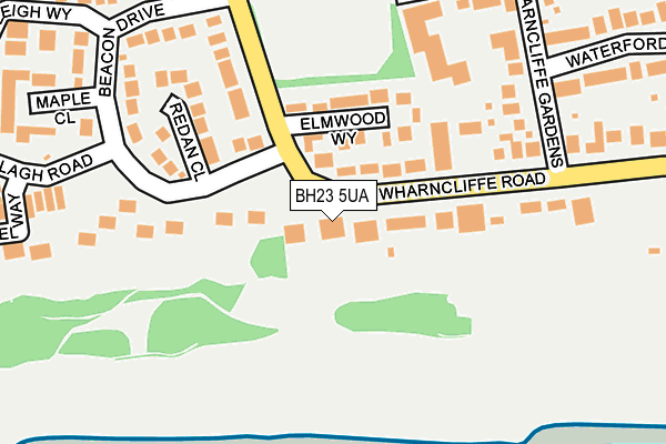 BH23 5UA map - OS OpenMap – Local (Ordnance Survey)