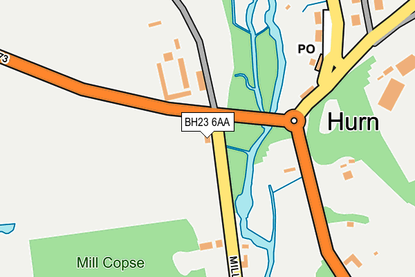 BH23 6AA map - OS OpenMap – Local (Ordnance Survey)
