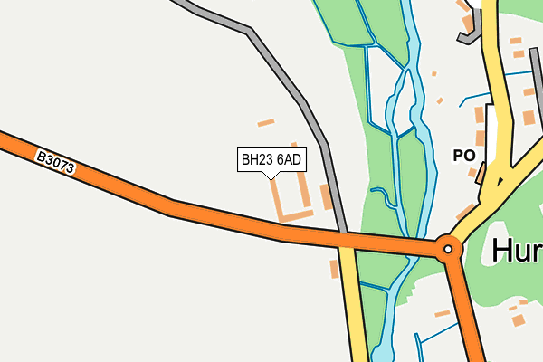 BH23 6AD map - OS OpenMap – Local (Ordnance Survey)