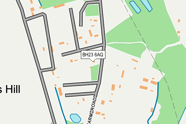 BH23 6AQ map - OS OpenMap – Local (Ordnance Survey)