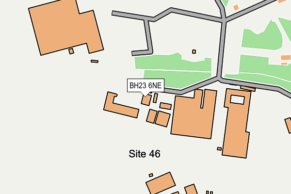 BH23 6NE map - OS OpenMap – Local (Ordnance Survey)