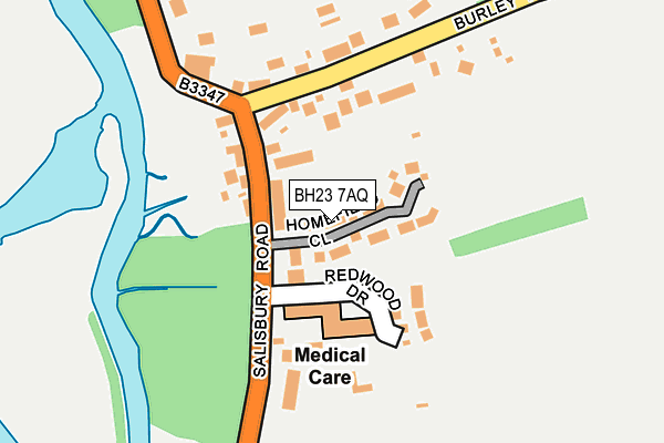 BH23 7AQ map - OS OpenMap – Local (Ordnance Survey)