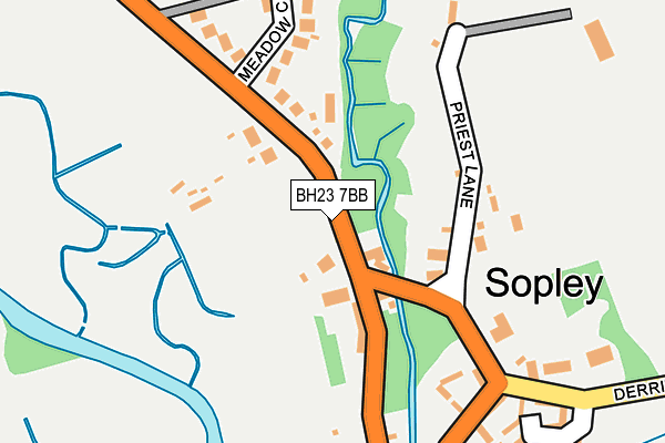 BH23 7BB map - OS OpenMap – Local (Ordnance Survey)