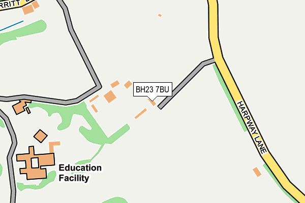 BH23 7BU map - OS OpenMap – Local (Ordnance Survey)