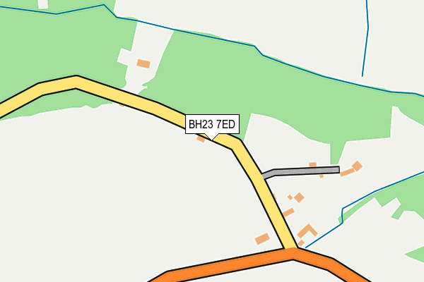 BH23 7ED map - OS OpenMap – Local (Ordnance Survey)