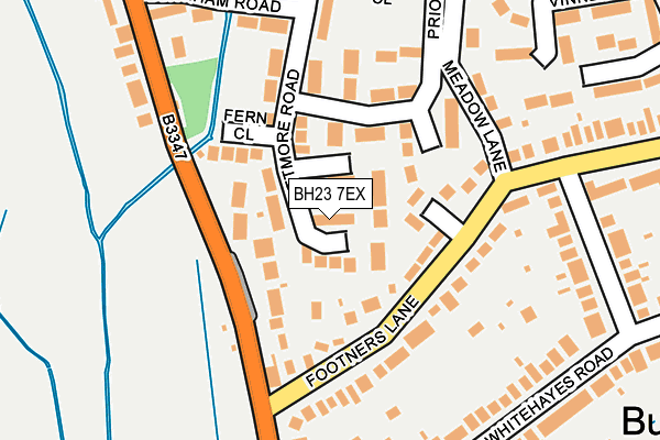 BH23 7EX map - OS OpenMap – Local (Ordnance Survey)