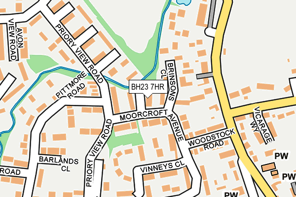 BH23 7HR map - OS OpenMap – Local (Ordnance Survey)