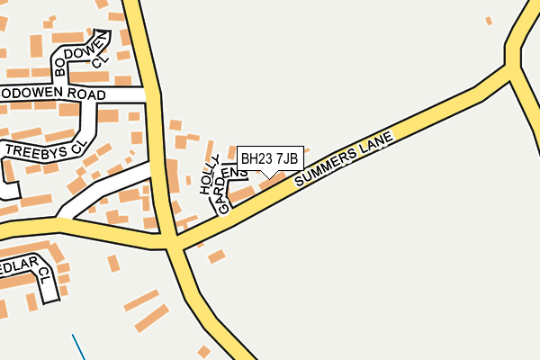 BH23 7JB map - OS OpenMap – Local (Ordnance Survey)