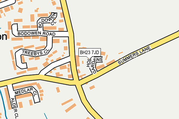 BH23 7JD map - OS OpenMap – Local (Ordnance Survey)