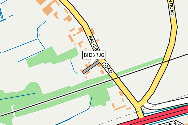 BH23 7JG map - OS OpenMap – Local (Ordnance Survey)