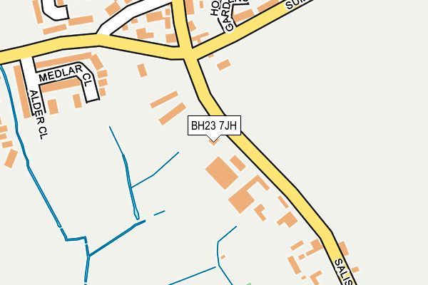 BH23 7JH map - OS OpenMap – Local (Ordnance Survey)