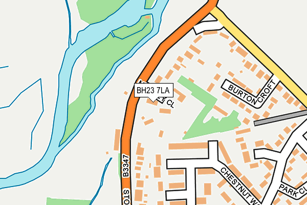 BH23 7LA map - OS OpenMap – Local (Ordnance Survey)