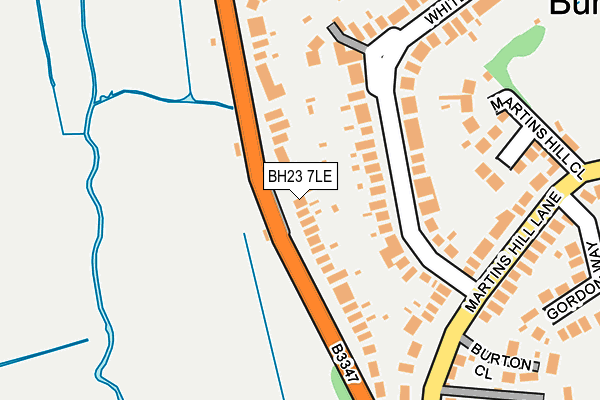 BH23 7LE map - OS OpenMap – Local (Ordnance Survey)