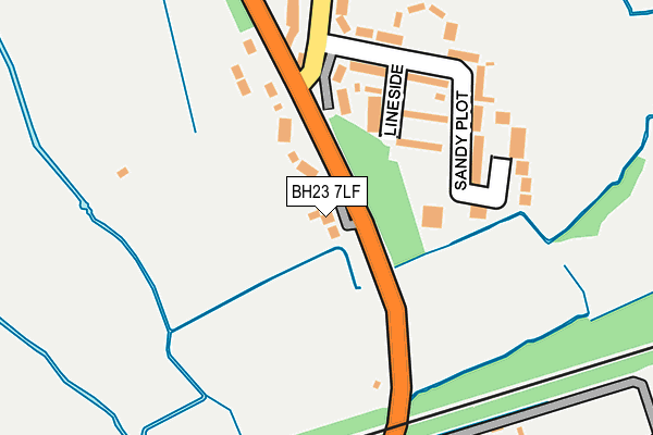 BH23 7LF map - OS OpenMap – Local (Ordnance Survey)