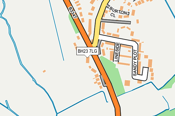 BH23 7LG map - OS OpenMap – Local (Ordnance Survey)