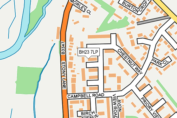 BH23 7LP map - OS OpenMap – Local (Ordnance Survey)