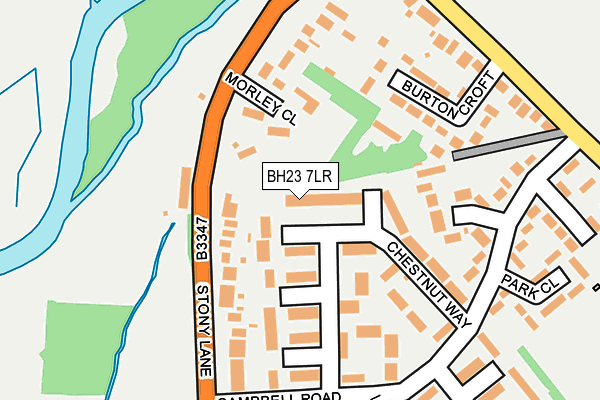 BH23 7LR map - OS OpenMap – Local (Ordnance Survey)