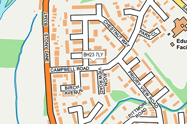 BH23 7LY map - OS OpenMap – Local (Ordnance Survey)