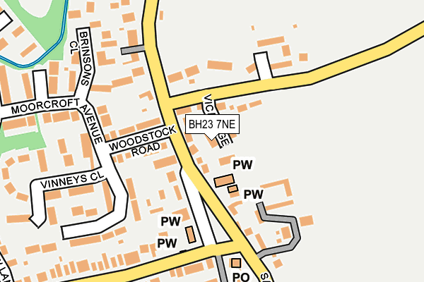BH23 7NE map - OS OpenMap – Local (Ordnance Survey)