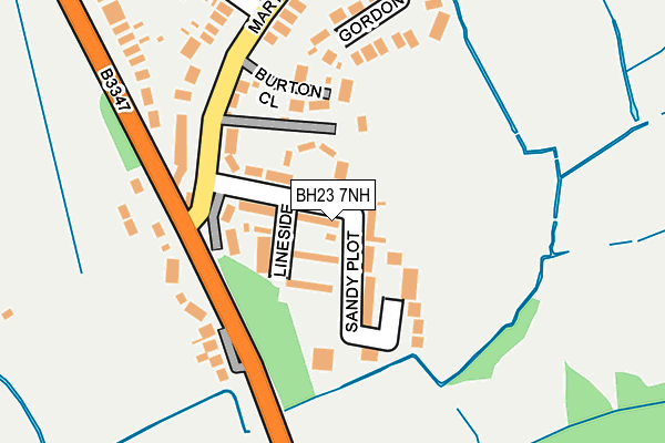 BH23 7NH map - OS OpenMap – Local (Ordnance Survey)
