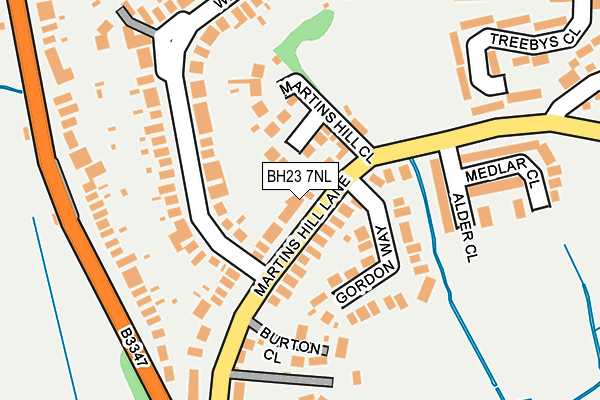 BH23 7NL map - OS OpenMap – Local (Ordnance Survey)
