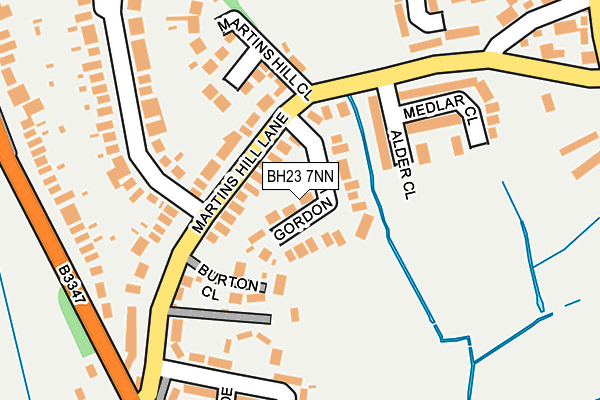 BH23 7NN map - OS OpenMap – Local (Ordnance Survey)