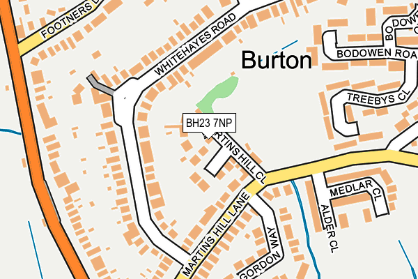 BH23 7NP map - OS OpenMap – Local (Ordnance Survey)