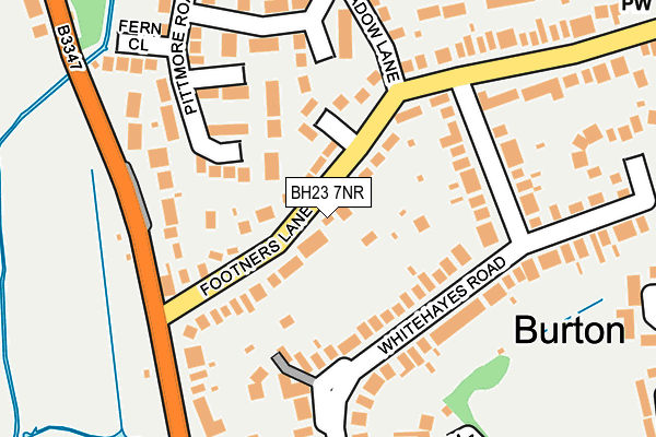 BH23 7NR map - OS OpenMap – Local (Ordnance Survey)
