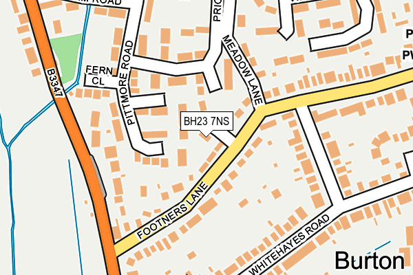 BH23 7NS map - OS OpenMap – Local (Ordnance Survey)
