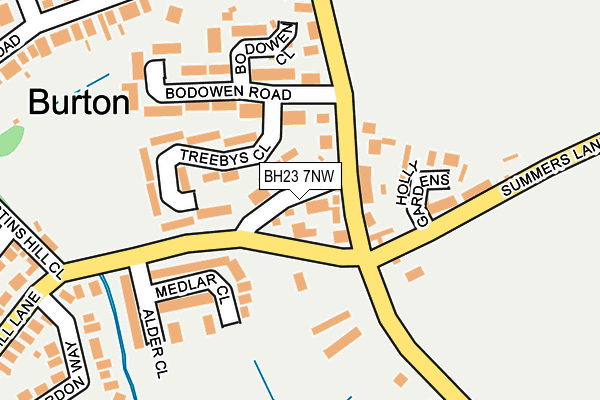 BH23 7NW map - OS OpenMap – Local (Ordnance Survey)