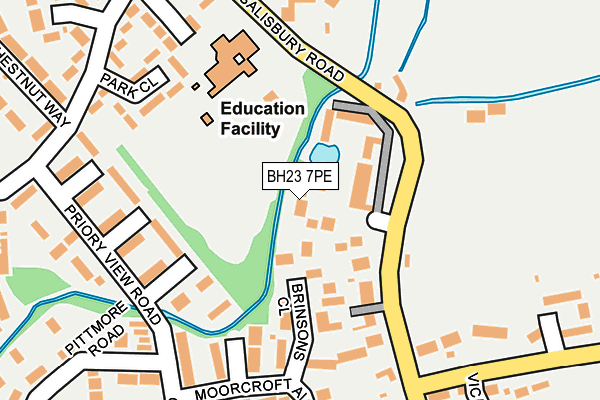 BH23 7PE map - OS OpenMap – Local (Ordnance Survey)