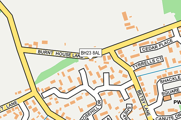BH23 8AL map - OS OpenMap – Local (Ordnance Survey)