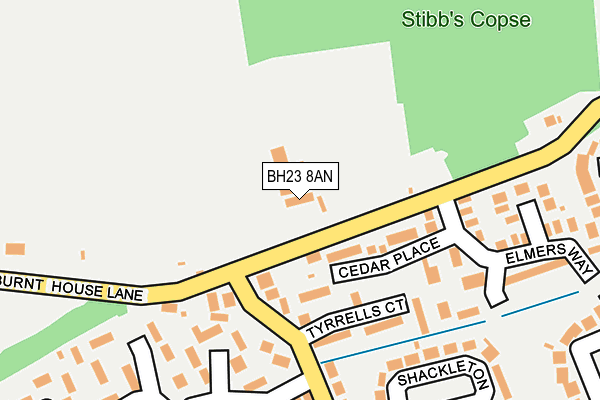 BH23 8AN map - OS OpenMap – Local (Ordnance Survey)