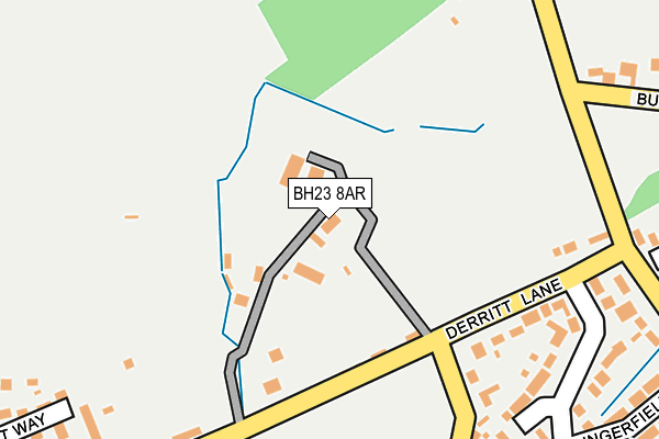 BH23 8AR map - OS OpenMap – Local (Ordnance Survey)