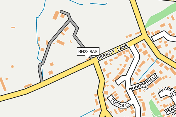 BH23 8AS map - OS OpenMap – Local (Ordnance Survey)