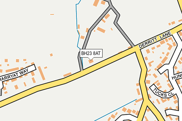 BH23 8AT map - OS OpenMap – Local (Ordnance Survey)