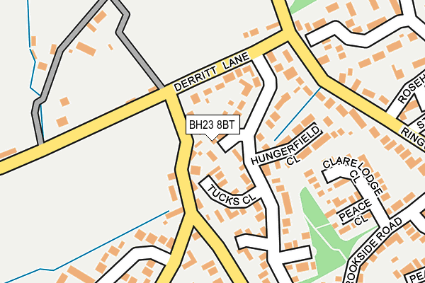 BH23 8BT map - OS OpenMap – Local (Ordnance Survey)