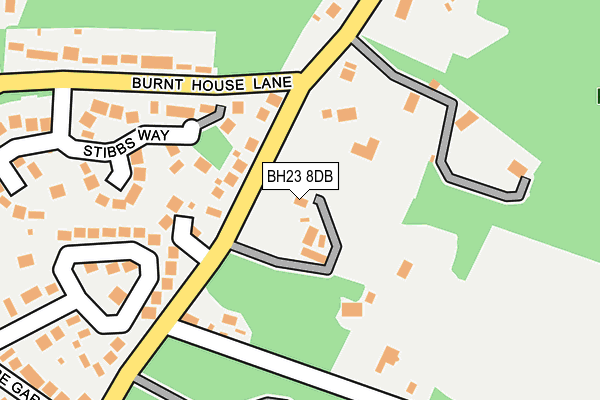 BH23 8DB map - OS OpenMap – Local (Ordnance Survey)